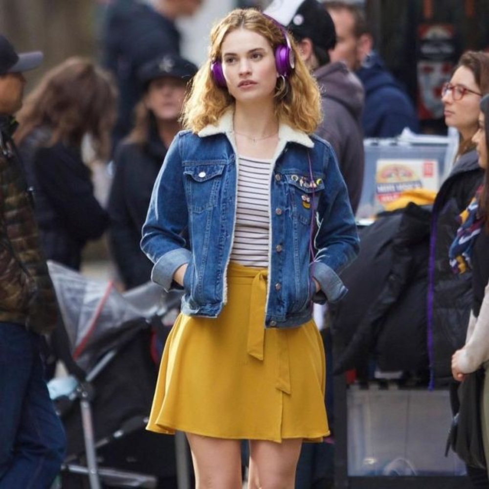 VINTAGE AA WRAP SKIRT MUSTARD YELLOW